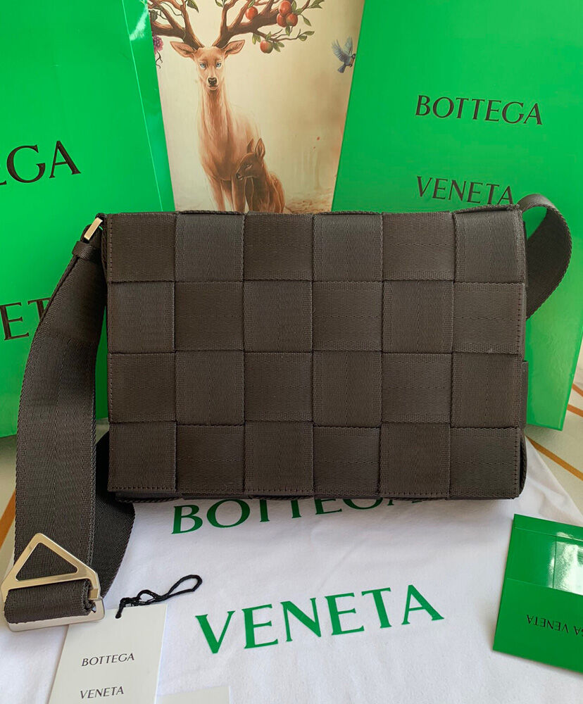 Bottega Veneta Webbing Cross Body Bag Coffee